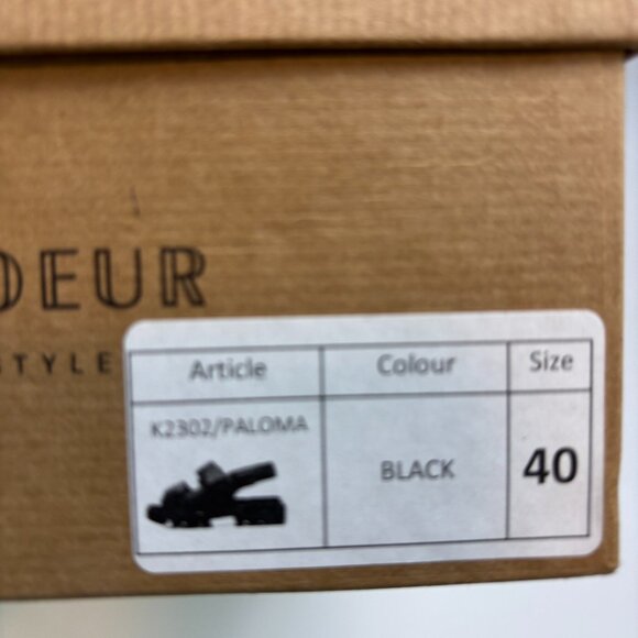 NEW Sister Soeur Paloma Chunky Platform Sandals Black EU 40 Lug Sole - Picture 9 of 9